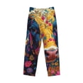 thumbnail image 6 of Uemuo Colorful Daisy Sunflower Cow Pattern Men's Wide Leg Palazzo Lounge Pants with Pockets Light Weight Loose Comfy Casual Pajama Pants-Medium, 6 of 9