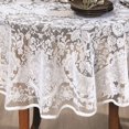 thumbnail image 4 of Alteza Nappe en Dentelle Couleur Blanche. Design Floral. Rond 60 Pouces Rond, 4 of 4