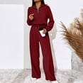 thumbnail image 4 of TAGOLD Womens Sweatsuit Sets, Women 2 Piece Outfits Sweatsuit Oversized Half Zip Sweatshirt and Long Pants Matching Lounge Set Fall Tracksuits, 4 of 5