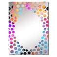 thumbnail image 2 of Designart "Paint Fusion in Pink and Blue IV" Abstract Painting Oversized Wall Mirror - Modern Abstract Bathroom Decorative Wall Mirror - Multiple Color Options, 2 of 6