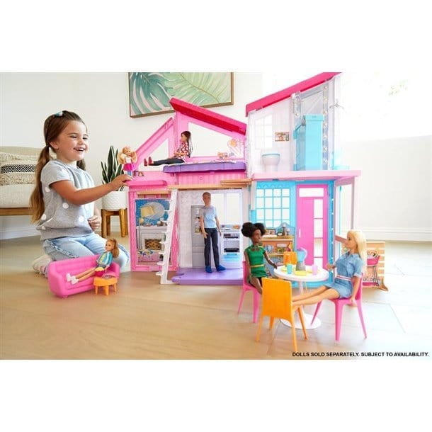 Barbie Malibu House Dollhouse Playset with 25 Furniture and