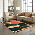 thumbnail image 3 of Colorful Painting Art Area Rug, Abstract Leaf Green Carpet, Doormat Fine Fluff, Easy To Clean, Suitable For Living Room Study Bedroom Bathroom Balcony Porch 1x2ft, 3 of 6