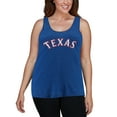 thumbnail image 3 of Women's Soft as a Grape Royal Texas Rangers Plus Size Swing for the Fences Racerback Tank Top, 3 of 3