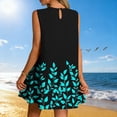 thumbnail image 4 of Sundresses for Women Summer Floral Boho Flower Print Dress Beach Cover Ups Tank Dress with Pockets Vacation Outfits, 4 of 6