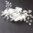 thumbnail image 2 of Racing Butterfly Bridal Crystal Pearl Flower Hair Clip Hair Jewelry Wedding Hair Accessory Luxury, 2 of 8