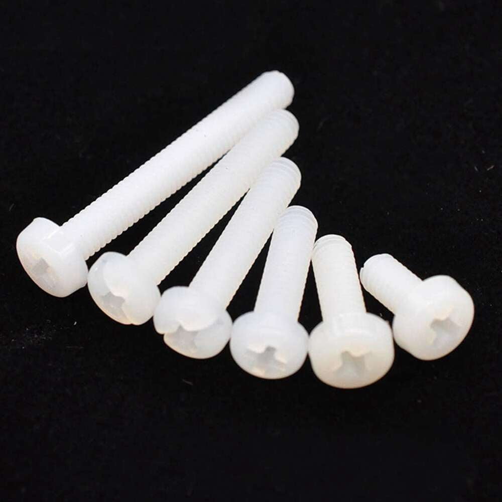 M2 X 8mm Nylon Phillips Machine Screws - Pack Of 100, Non-Conductive & Lightweight