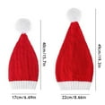 thumbnail image 5 of Jubilant Santa Christmas Hat for Adults & Kids - Knitted Xmas  with Pompom, Winter Party Hat for Men Women, 5 of 5