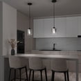 thumbnail image 4 of Artika Haze Contemporary Pendant Light Fixture, Matte Black, 4 of 10