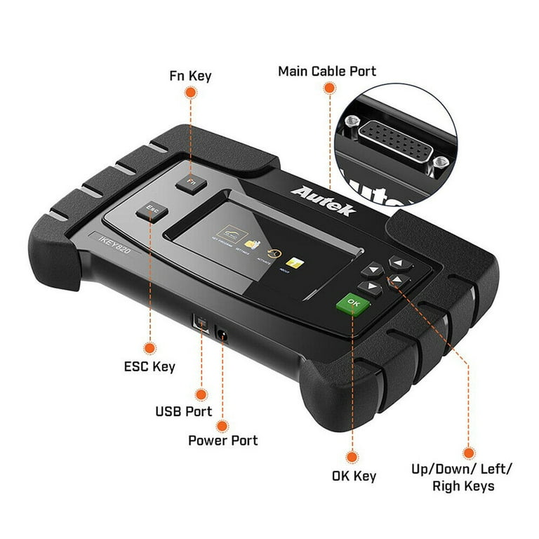 2022 AUTEK IKEY820 Key Fob Programmer with 2 licenses Full OBD2
