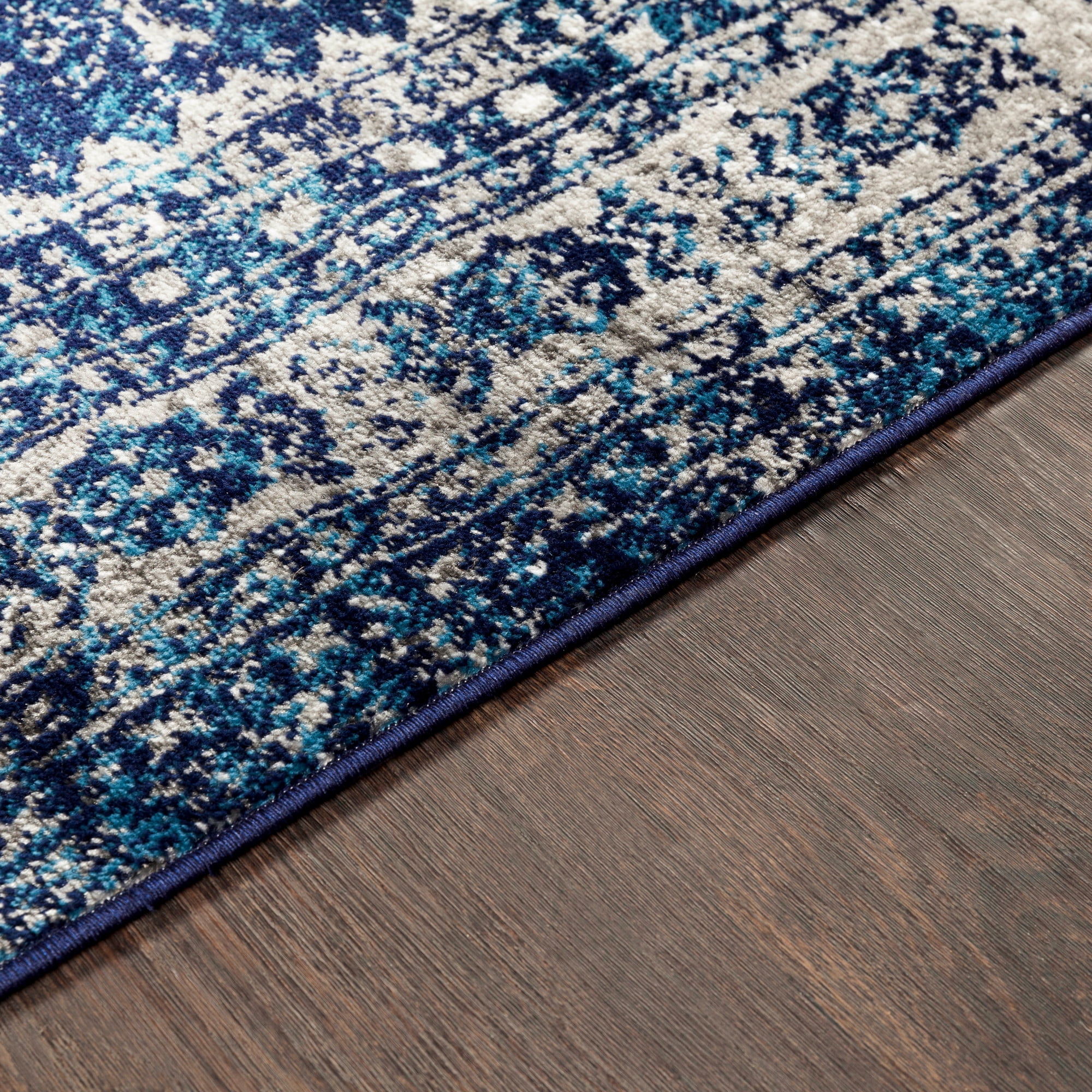 Artistic Weavers  Navy 2'7" x 14' Traditional Runner Area Rug