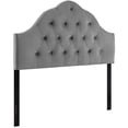 thumbnail image 4 of Modway Sovereign Full Diamond Tufted Performance Velvet Headboard in Gray, 4 of 8