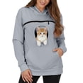 thumbnail image 3 of Kangaroo Pouch Hoodie for Women Oversized Dog Pouch Sweatshirts Pet Carrier Pullover for Halloween, Valentine's Day, Christmas, 3 of 9