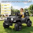 thumbnail image 6 of TOKTOO 12V Ride on Toys for Toddlers, Electric Ride on Car for Kids, Ride on Truck for Boys Girls with Parent Remote Control, Music Player, Black, 6 of 9