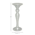 thumbnail image 4 of DecMode 14" x 36" Silver Glass Mosaic Mirrored Turned Floor Pedestal Table, 1-Piece, 4 of 12