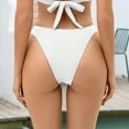 thumbnail image 4 of Hessimy Women's Cheeky Brazilian Bikini Bottoms Low Rise High Cut Swim Bottom(White,L), 4 of 7
