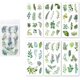 thumbnail image 1 of 12 Sheets Stickers, Green Plant Leaves Flowers, Photo Album Diy Decoration For Diary Scrapbooking, 1 of 5