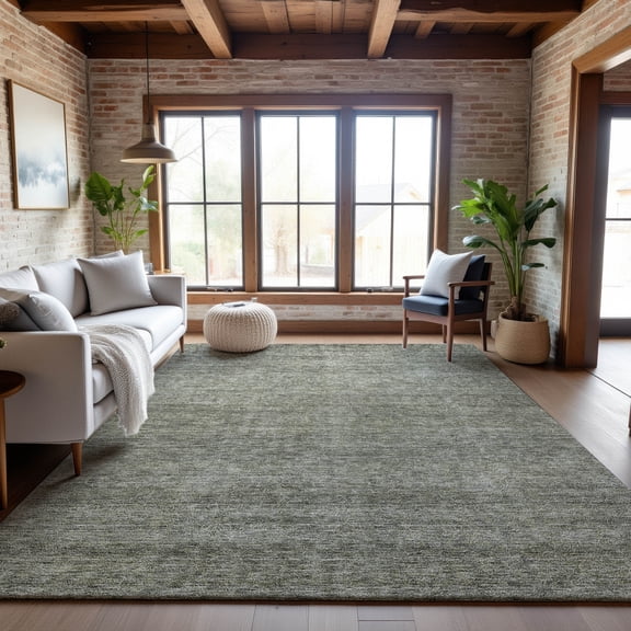 Addison Rugs Mayfield Premium Machine Washable Transitional Modern Sage Rectangle Rug, 9' x 12'