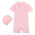 thumbnail image 3 of ATAIKU 12M-8Y Girls' Sunsuit Unicorn One Piece Swimsuit with Hat Kids Swimwear UPF 50+, 3 of 7