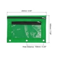 thumbnail image 2 of Unique Bargains Oxford Cloth Mesh Zipper Binder Pencil Case with 3 Rings, Green, 4 Pack, 2 of 7