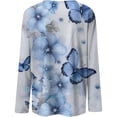 thumbnail image 3 of Womens 2026 Summer Tops Long Sleeve Floral Print Y2K Tees Crew Neck Lightweight Casual Going Out T Shirts, 3 of 4