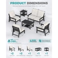 thumbnail image 6 of Harbweb 7-Piece HDPS Outdoor Sofa Patio Furniture Set, Black Frame with Beige Cussion, 6 of 8