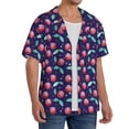 thumbnail image 2 of Logiee Cool Mirror Cherries Print Men's Button Down Shirts Short Sleeve, Summer Beach Shirts,Vacation Wedding Shirts,Men's Casual Button-Down Shirts with Pocket-3X-Large, 2 of 5