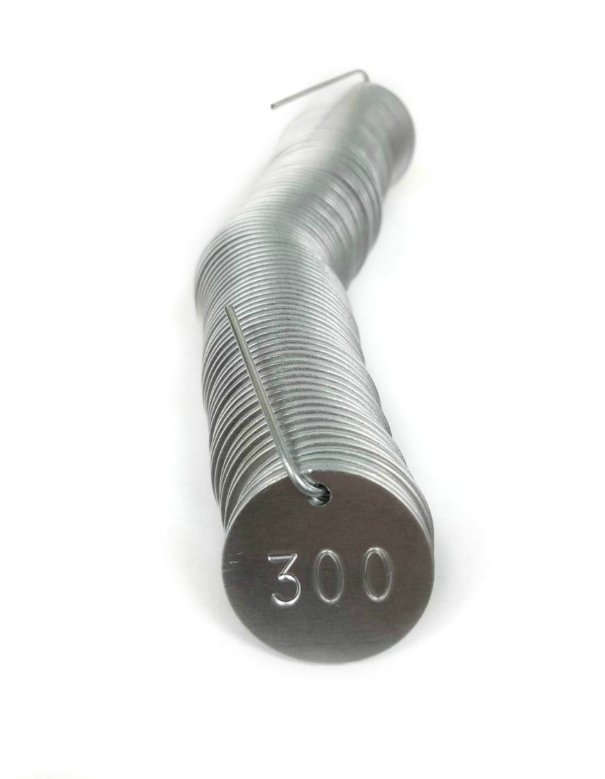 1.25" Round Aluminum Tags Numbered 001 - 500 (Pack of 500 Tags)