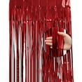 thumbnail image 2 of 100x200cm Parti Rideau Brillant Uniforme Couleur Aluminium Adhésif Frange Rideau pour Parti, 2 of 8