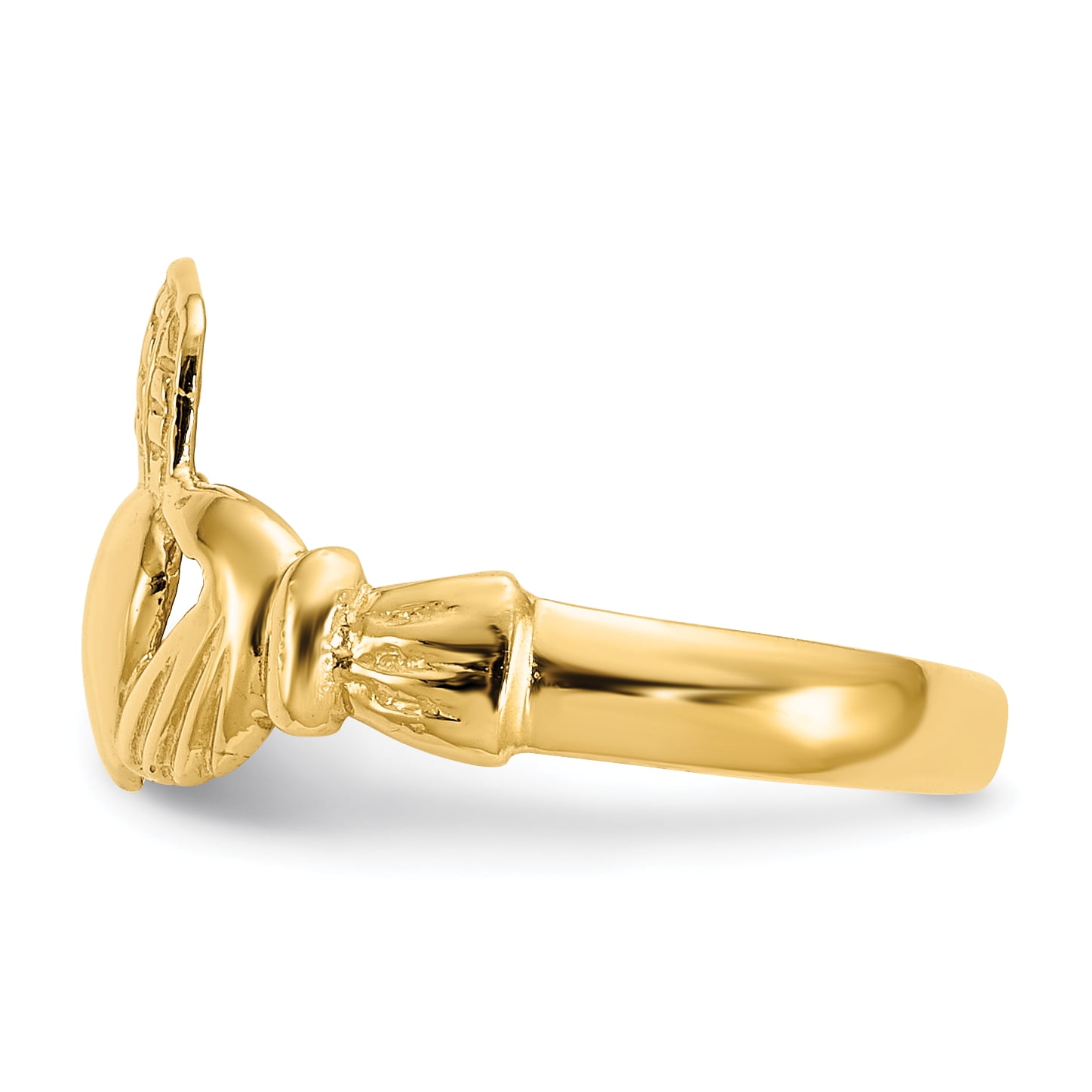 14k Yellow Gold Irish Claddagh Celtic Knot Adjustable Cute Toe Ring Set Fine Jewelry Gifts For Women For Her