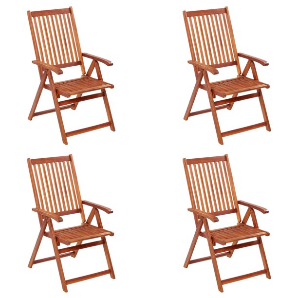 vidaXL 2/3x Solid Acacia Wood Folding Garden Chair Outdoor Patio Chair