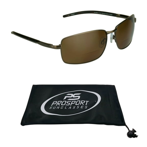 proSPORT Polarized Bifocal Sunglass Reader Aviator Anti-Glare Brown Men Women
