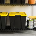 thumbnail image 4 of IRIS 60 Qt Black Plastic Storage Bin with Lid Tote, Plastic Storage Container with Lid, 6-Pack, 4 of 10