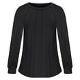 thumbnail image 6 of Fshiont Womens Long Sleeve Shirts Pleated Lace Tops Fall Fashion Outfits Business Casual Blouses Black XL, 6 of 6