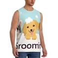 thumbnail image 2 of Uemuo Cute Dog In Bathtub1 Pattern Men's Sleeveless T-Shirt,Muscle Athletic Tank Top, Moisture-wicking Quick-dry Breathable Classic Tee Top for Gym Run Outdoor Sports-XX-Large, 2 of 8