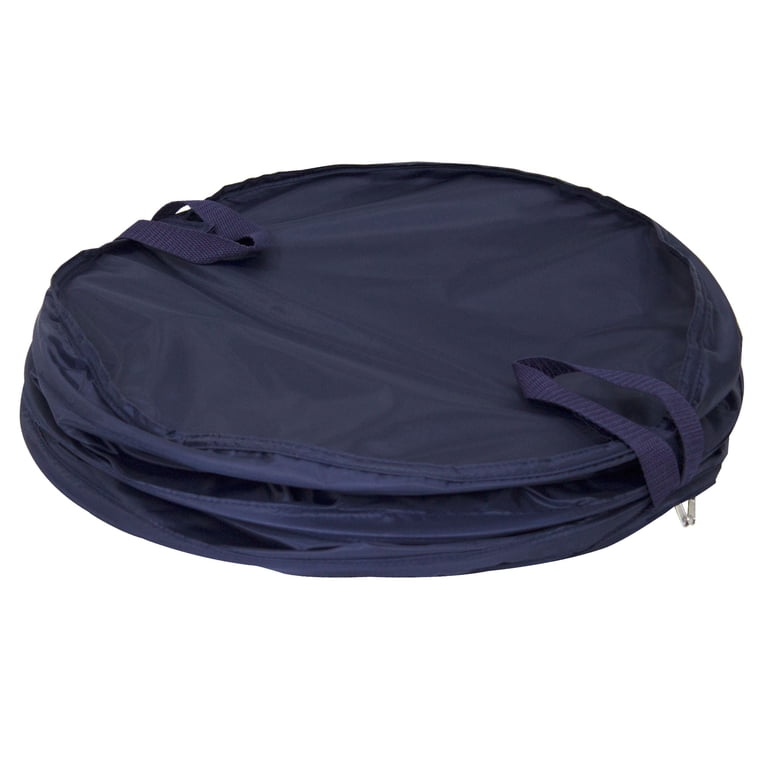 Mainstays Pop-Up Laundry Hamper With Zipper Lid, Blue photo 3