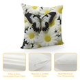 Chilfamy Butterfly White Flower Yellow Centers Throw Pillow Covers