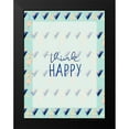 thumbnail image 2 of Allen, Kimberly 15x18 Black Modern Framed Museum Art Print Titled - Think Happy, 2 of 5