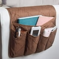 thumbnail image 2 of Bgsha Sofa Armrest Side Storage Bag Chair Seat Bedside Remote Control Storage Hanging Bag Sundries Storage Bags 5 Pocket Organizer, 2 of 5