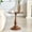 Brown + Walnut, variant on 19" Round Side Table, Tempered Glass End Table with Black Metal Base, for Living Room, Bedroom