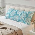 thumbnail image 4 of Aqua Blue Coastal Body Pillow Cover 20 x 54 Inch Decorative Pillow Cover Summer Nautical Ocean Beach Lumbar Pillowcase Seasonal Rectangle Cushion Case for Couch Sofa Bed Living Room, 4 of 9