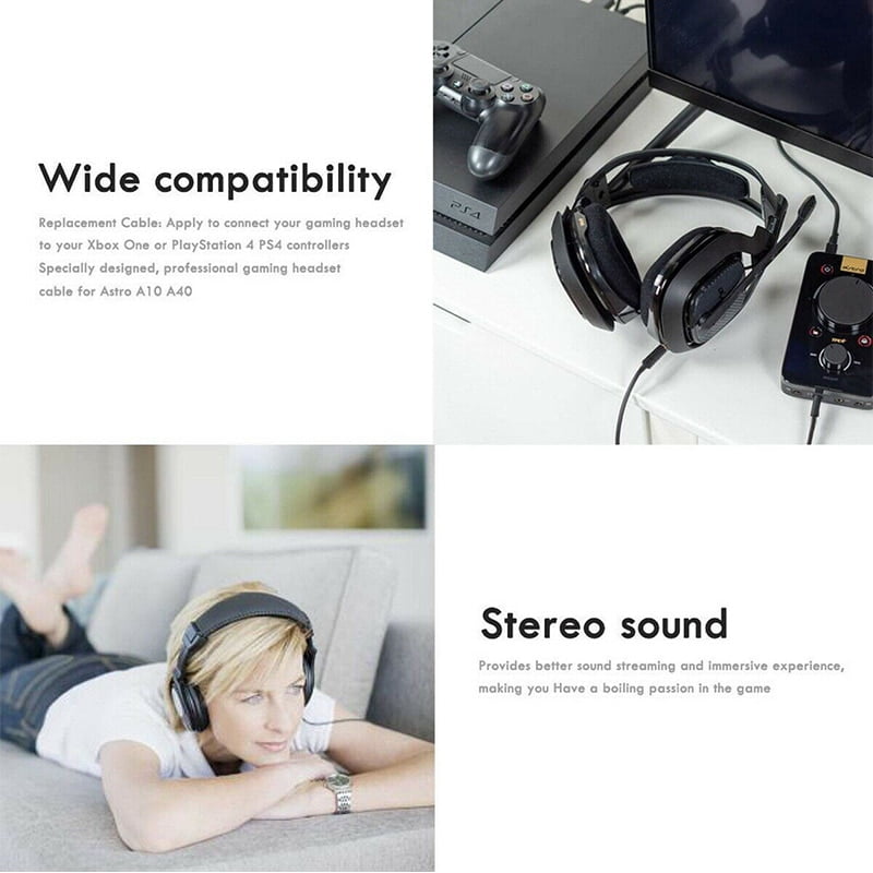 3 5mm Gaming Headset Stereo Replacement Cable Cord For Astro A10 0 A30 A50 Standard Version Walmart Com Walmart Com
