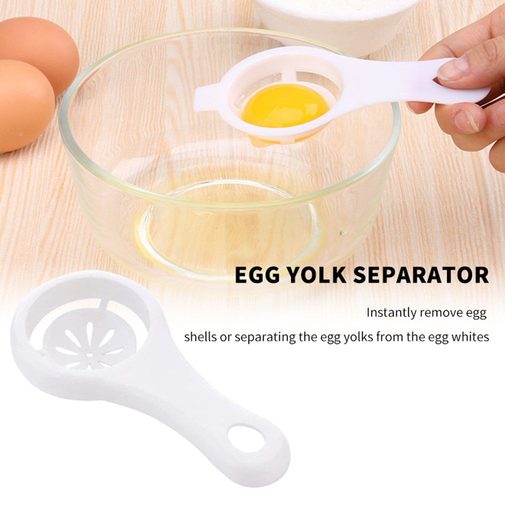 White Egg Yolk Separator Tools Kitchen Cooking Gadgets Egg Divider Accessories 