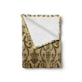 thumbnail image 2 of Victorian Soft Flannel Fleece Throw Blanket, Vintage Times Classic Design with Floral Leaf Like Artwork Print, Cozy Plush for Indoor and Outdoor Use, 50" x 60", Cream Tan Umber, by Ambesonne, 2 of 6