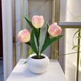 thumbnail image 1 of Table Lamp LED Tulip Lamp Artificial Flower Night Light Fake Flower Bouquet, 1 of 6