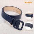 thumbnail image 4 of WHIPPY Women Leather Belt for Jeans Dresses Ladies Leather Belts with Square Buckle, 4 of 5