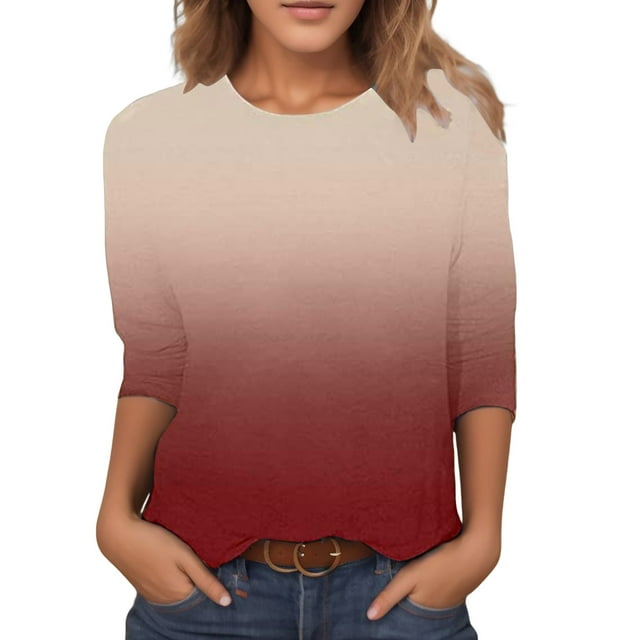Fvwitlyh T-Shirts Graphiques pour Femmes, T-Shirt Décontracté à Imprimé Tournesol, Manches Courtes, Col Rond, Ample, Rouge, TTG