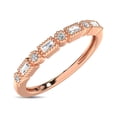 thumbnail image 3 of 14K Rose Gold 1/10 Ctw Round and Tapper Diamond Band Ring, 3 of 4