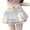 White, variant on Women's Stretch Denim Tiered Skirt with Lace Hem Comfortable Daily Wear Versatile Home and Leisure Outfit White M