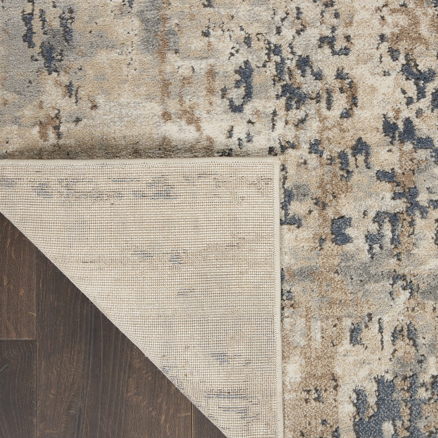 Nourison Concerto Beige/Grey 10' x 14' Area Rug, Abstract, Distressed, Bed Room, Living Room, Dining Room, Kitchen, Easy Cleaning, Non Shedding,