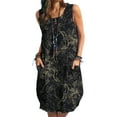 thumbnail image 3 of FASHIONWT Women Plus Size Sexy Sleeveless Round Neck Fashion Casual Floral Tank Knee Length Dress, 3 of 4